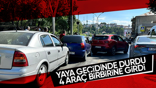 Yaya geçidinde zincirleme kaza