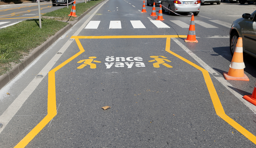 Yaya geçitlerine farkındalık çalışması