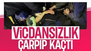 Yayaya çarpıp kaçtı