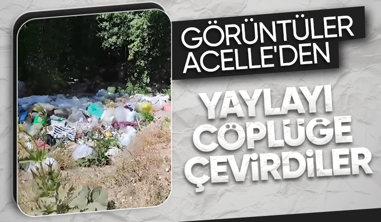 Yaylada çöpleri ormana atanlara büyük tepki
