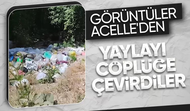 Yaylada çöpleri ormana atanlara büyük tepki