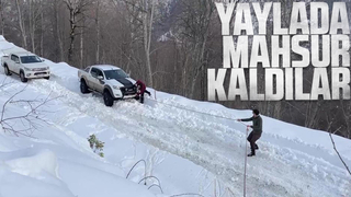 Yaylada kara saplanıp mahsur kaldılar