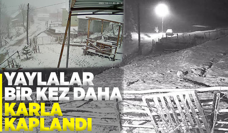 Yaylalar beyaz örtüyle kaplandı