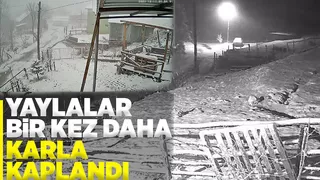 Yaylalar beyaz örtüyle kaplandı