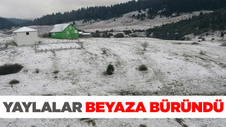 Yaylalar beyaza büründü