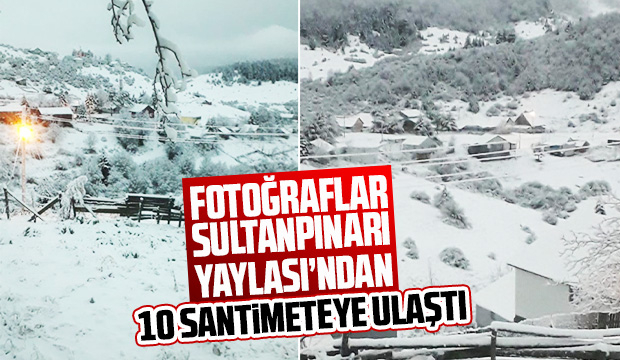 Yaylalarda kar yağışı etkili oldu