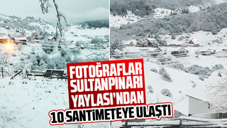 Yaylalarda kar yağışı etkili oldu