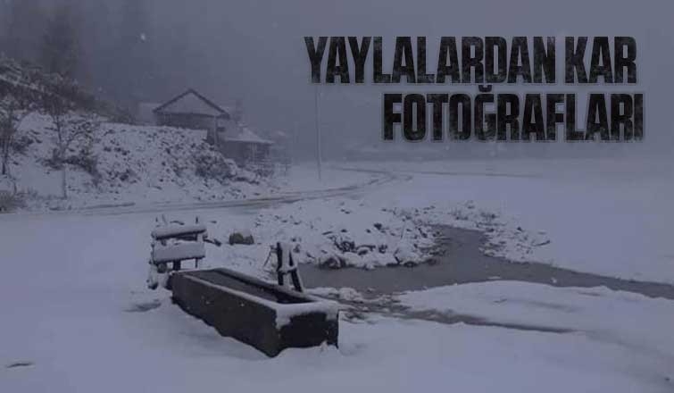 Yaylalardan kar fotoğrafları