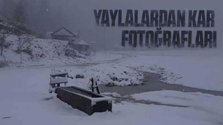 Yaylalardan kar fotoğrafları