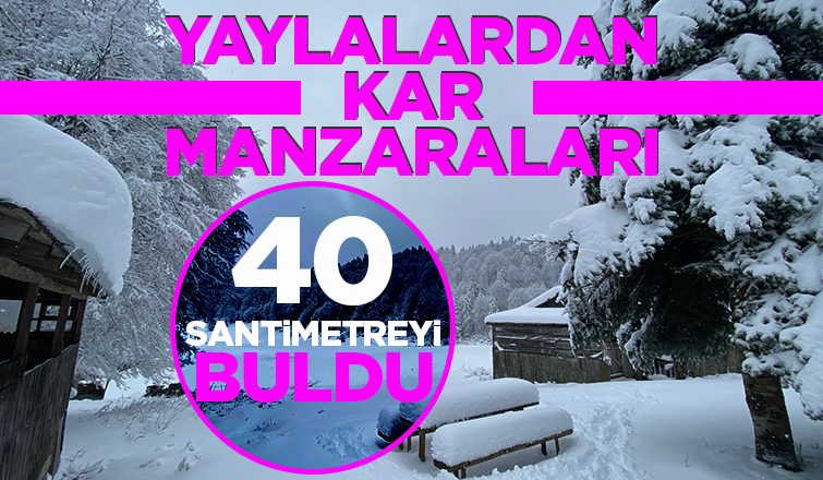 Yaylalardan kar manzaraları