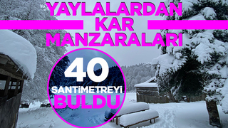 Yaylalardan kar manzaraları