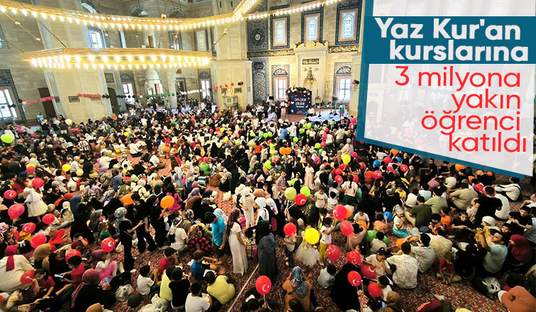 Yaz Kur'an kurslarına 3 milyona yakın çocuk katıldı