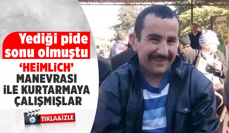 Yediği pide sonu olmuştu, kurtarmaya çalışmışlar