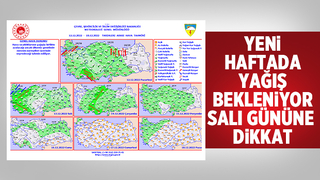 Yeni haftada yağış beklentisi var