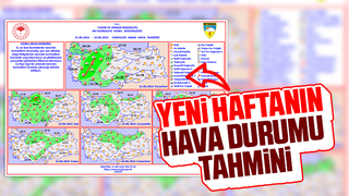 Yeni haftanın hava durumu tahmini
