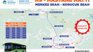 Yeni hastane hattı (H9) hizmet vermeye başladı