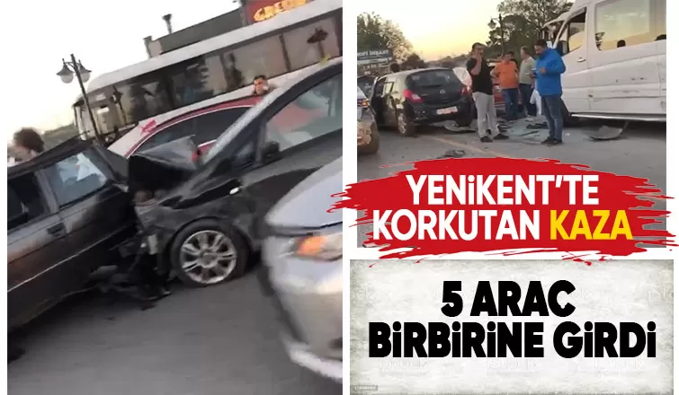 Yenikent'te zincirleme kaza