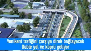 Yenikent trafiğini çarşıya direk bağlayacak yol ve köprü