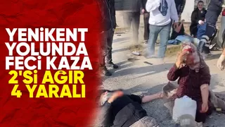Yenikent yolunda kaza 4 yaralı