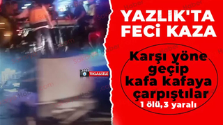 Yenikent yolunda otomobil karşı yöne geçti: 1 ölü, 3 yaralı