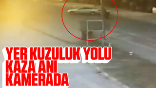 Yer Kuzuluk yolu Kaza anı kamerada