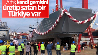 Yerli imkanlarla üretilen çıkarma gemisi, Tuzla’da denize indirildi