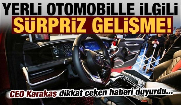 Yerli otomobilde sürpriz gelişme