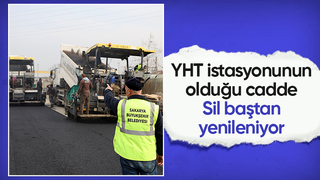 YHT İstasyonunun olduğu cadde yeni yüzüne kavuşuyor