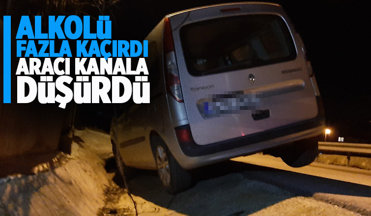 Yılbaşı gecesi alkolü fazla kaçırıp kaza yaptı