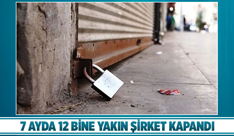 Yılın ilk 7 ayında 11 bin 919 şirket kapandı