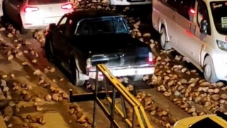 Yol şeker pancarı ile kaplandı