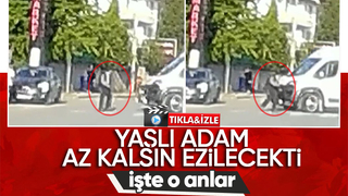 Yol vermediği yaşlı adamı az kalsın eziyordu