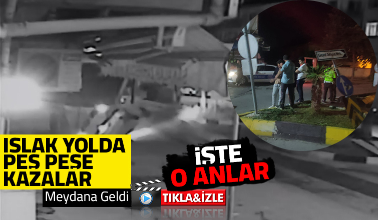 Yola akan suda kayıp böyle kaza yaptılar