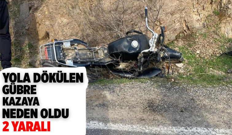 Yola dökülen gübre 2 kişiyi hastanelik etti