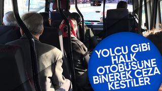 Yolcu gibi halk otobüsüne binen jandarma ceza kesti