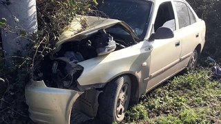 Yoldan çıkıp direğe çarptı: 1 yaralı