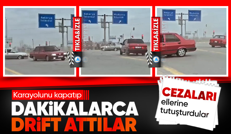 Yolu kapatıp drfit attılar Tofaşçılara ceza yağdı