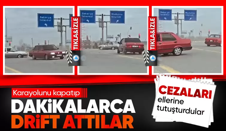 Yolu kapatıp drfit attılar Tofaşçılara ceza yağdı