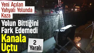 Yolun bittiğini göremedi kanala uçtu