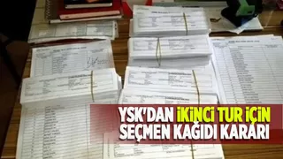 YSK'dan seçmen kağıdı kararı