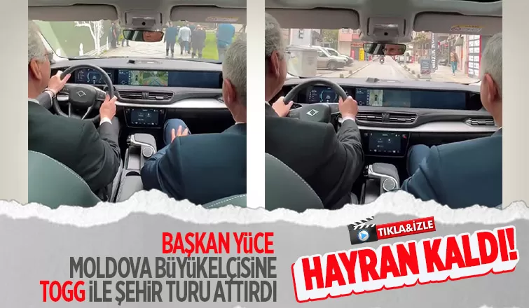Yüce Togg'un direksiyonuna geçti, büyükelçiye şehir turu attırdı