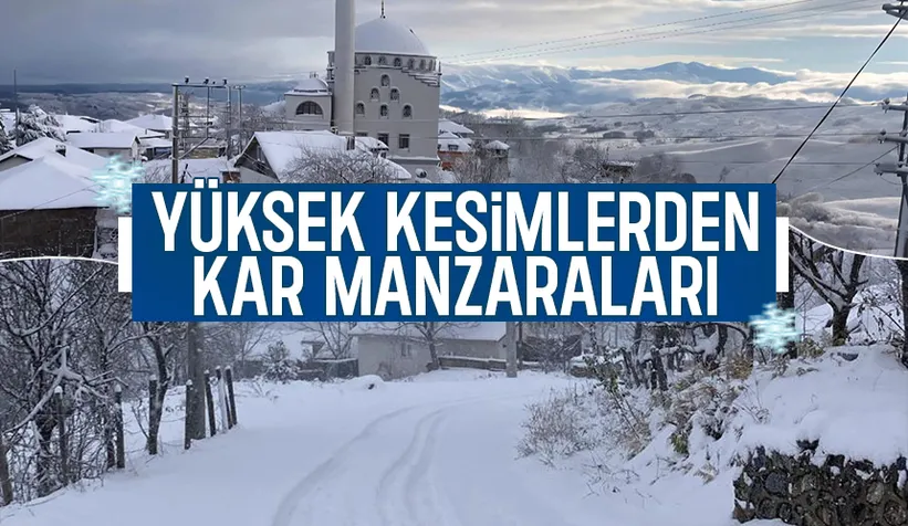 Yüksek kesimler karla kaplandı