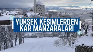 Yüksek kesimler karla kaplandı