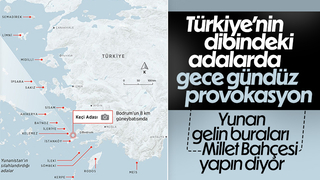 Yunanistan'ın Keçi Adası'ndaki silahlandırma provokasyonu görüntülendi