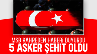 Yüreğimiz yanıyor; 5 asker şehit oldu