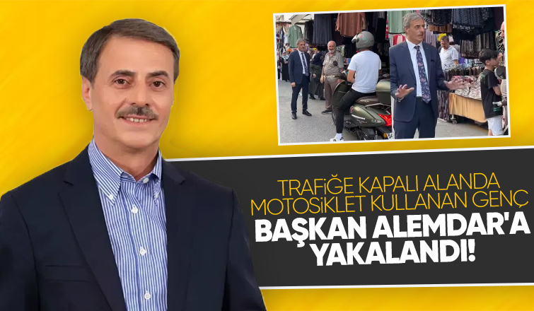 Yusuf Alemdar, kapalı alanda motosiklet kullanan genci böyle uyardı