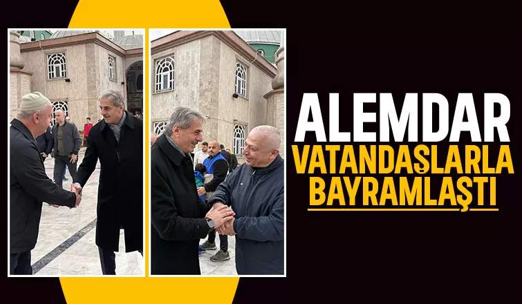 Yusuf Alemdar vatandaşla bayramlaştı
