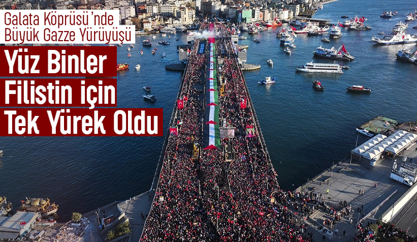 Yüz binler Filistin için tek yürek oldu