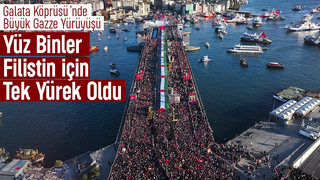 Yüz binler Filistin için tek yürek oldu