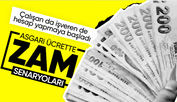 Zam oranına göre asgari ücret tutarı ve işverene maliyet senaryoları